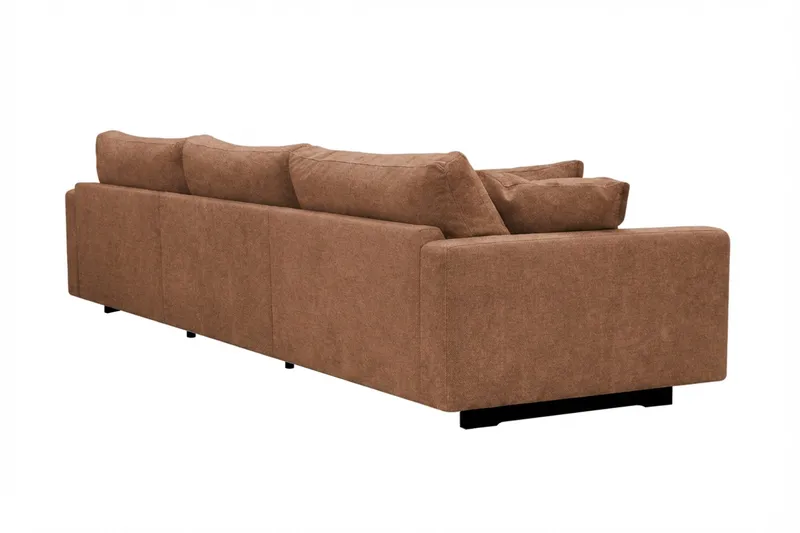 Valencia extra syvä 5-istuttava chenille-sohva - Kellanruskea - Huonekalut - Sohva