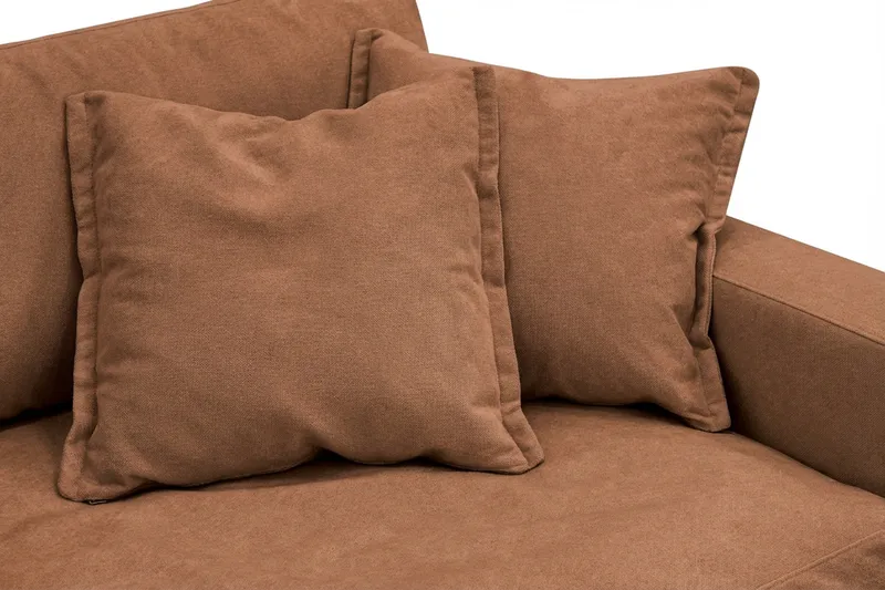 Valencia extra syvä 5-istuttava chenille-sohva - Kellanruskea - Huonekalut - Sohva