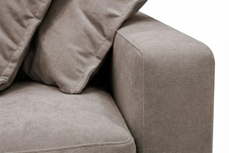 Valencia extra syvä 5-istuttava chenille-sohva - Ruskea - Huonekalut - Sohva