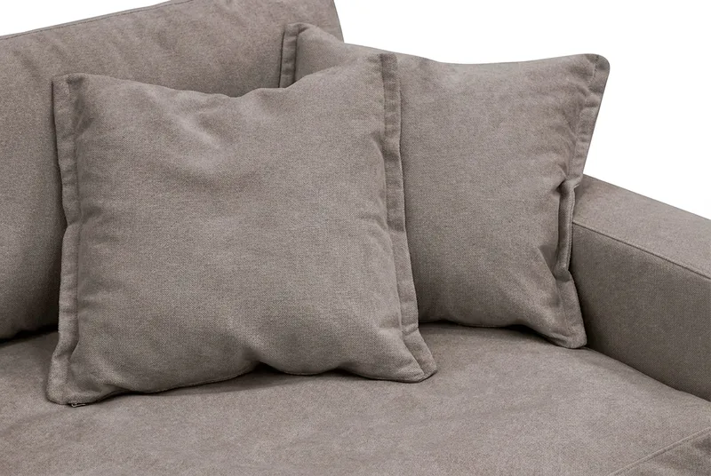 Valencia extra syvä 5-istuttava chenille-sohva - Ruskea - Huonekalut - Sohva