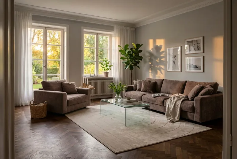 Valencia Extra Syvä 5-istuttava chenille-sohva - Tummanruskea - Huonekalut - Sohva