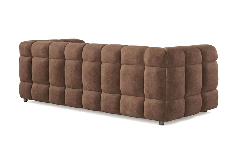 XS23-003 3 seater teddy fabric Andrarum Brown VALUE_MISSING_15377 - Huonekalut - Sohva - 3:n istuttava sohva