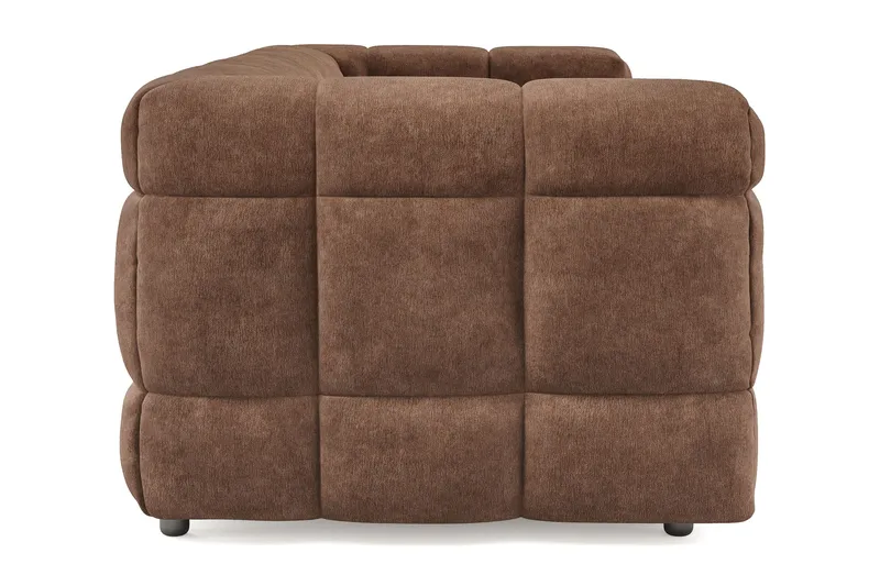 XS23-003 3 seater teddy fabric Andrarum Brown VALUE_MISSING_15377 - Huonekalut - Sohva - 3:n istuttava sohva