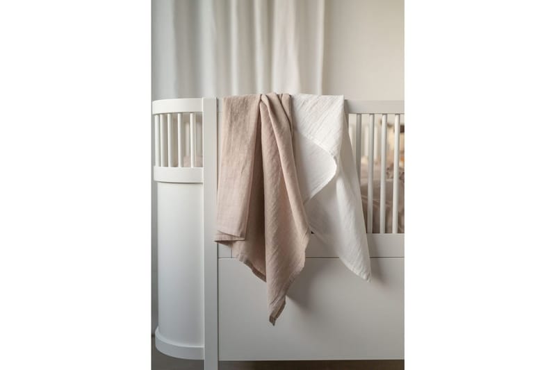 Musliinikääre 2-pack - Valkoinen/Hiekka (70 x 70 cm) - Sisustustuotteet - Lastenhuoneen sisustus - Vauvanpeitot