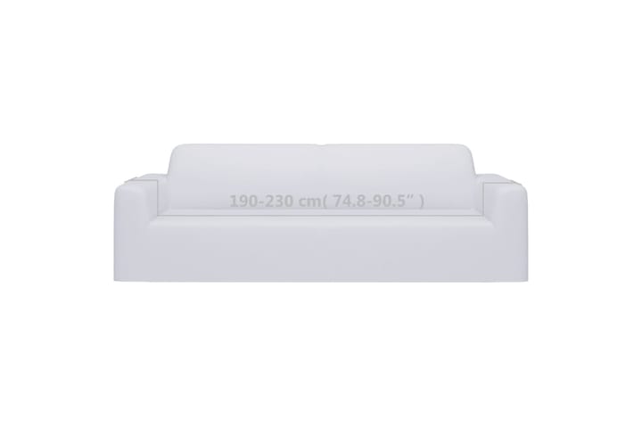 beBasic Joustava 3-istuttavan sohvan päällinen valk. polyesteri jersey - Valkoinen - Huonekalupäälliset