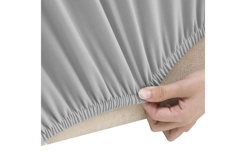 beBasic Joustava 4-istuttavan sohvan päällinen harmaa polyesteri jersey - Harmaa - Kodintekstiilit & matot - Huonekalutekstiilit - Huonekalupäälliset