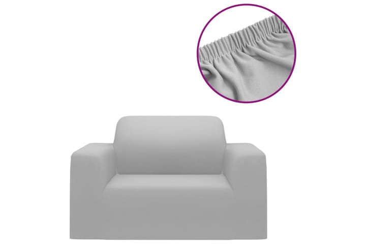 beBasic Joustava sohvanpäällinen harmaa polyesteri jersey - Harmaa - Huonekalupäälliset