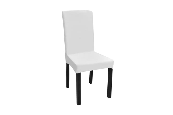 Suora Venyvä tuolinsuoja 4 kpl Valkoinen - Valkoinen - Huonekalupäälliset