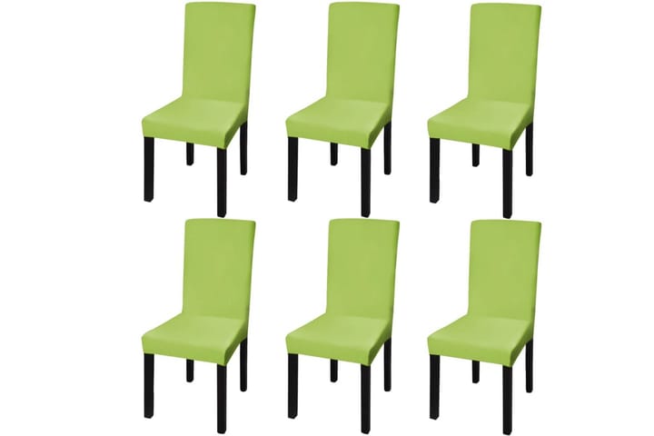 Suora Venyvä tuolinsuoja 6 kpl Vihreä - Vihreä - Huonekalupäälliset