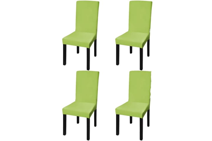 Suora Venyvä tuolinsuoja 4 kpl Vihreä - Vihreä - Huonekalupäälliset