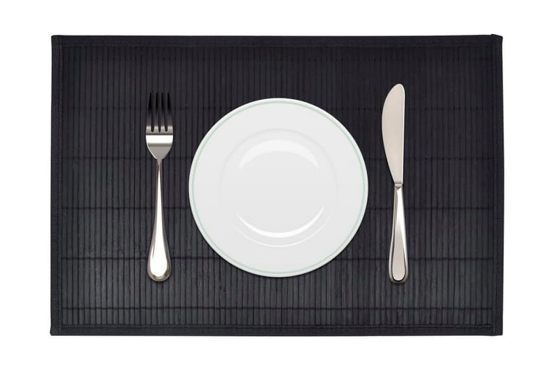 Bambu Tabletti 6 kpl 30 x 45 cm Musta - Musta - Kodintekstiilit & matot - Keittiötekstiilit