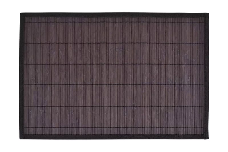 Bambu Tabletti 6 kpl 30 x 45 cm Tummanruskea - Ruskea - Pannunalunen - Pöytätabletti - Keittiötekstiilit