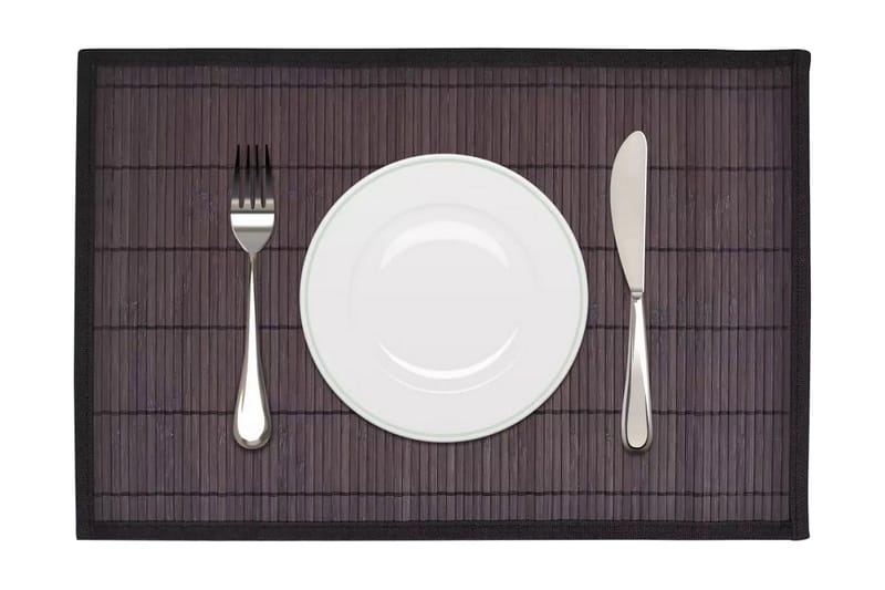 Bambu Tabletti 6 kpl 30 x 45 cm Tummanruskea - Ruskea - Kodintekstiilit & matot - Keittiötekstiilit