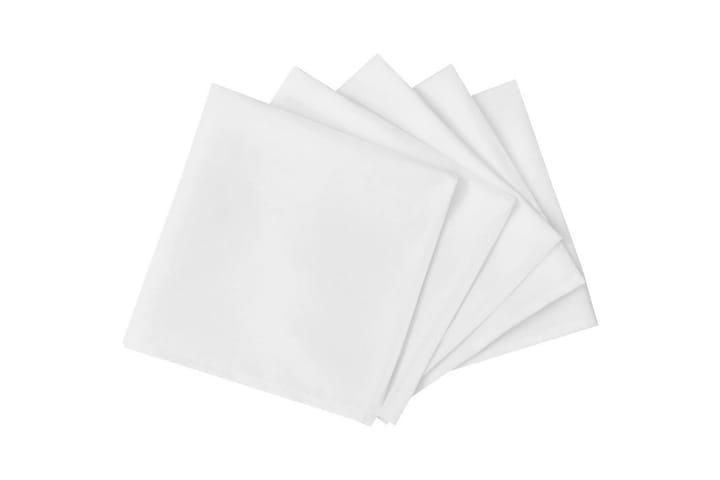 Lautasliina 25 kpl 50 x 50 cm valkoinen - Valkoinen - Lautasliina kangas - Keittiötekstiilit