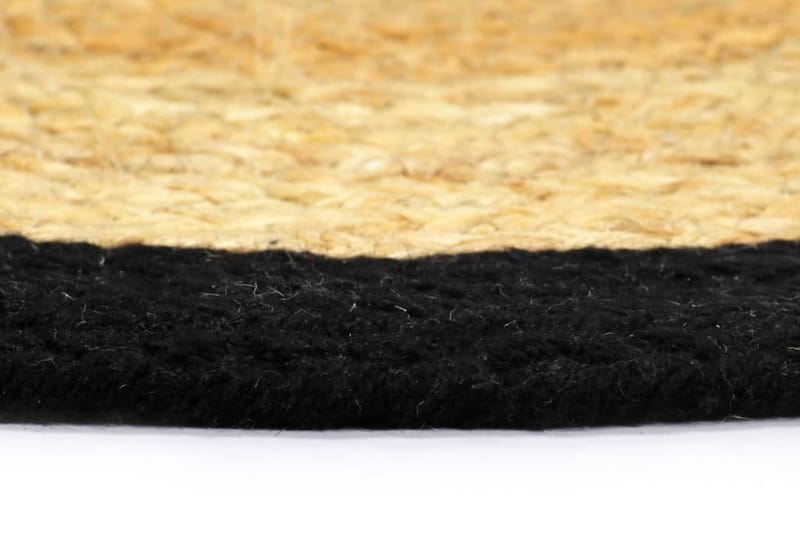 Tabletit 4 kpl luonnollinen/musta 38 cm juutti ja puuvilla - Musta - Kodintekstiilit & matot - Keittiötekstiilit