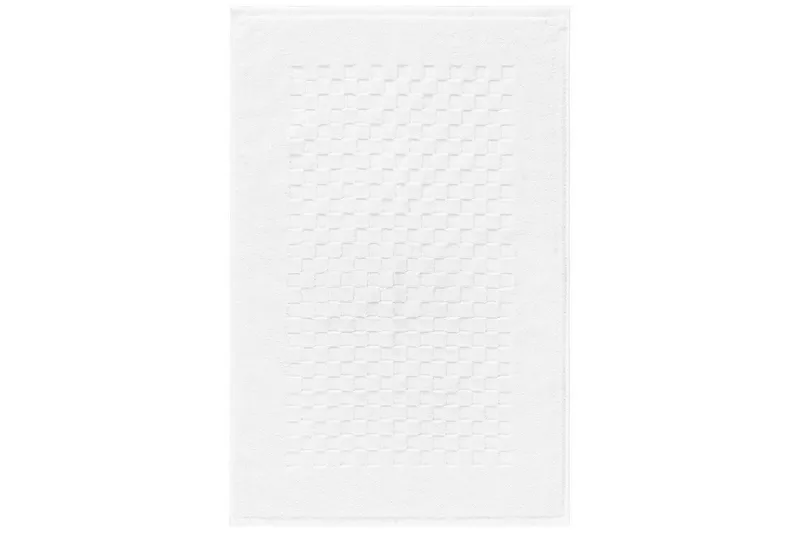 Kylpymatto Ruutu 50 x 75 cm Valkoinen - Kodintekstiilit & matot - Kylpyhuonetekstiilit - Kylpyhuoneen matto