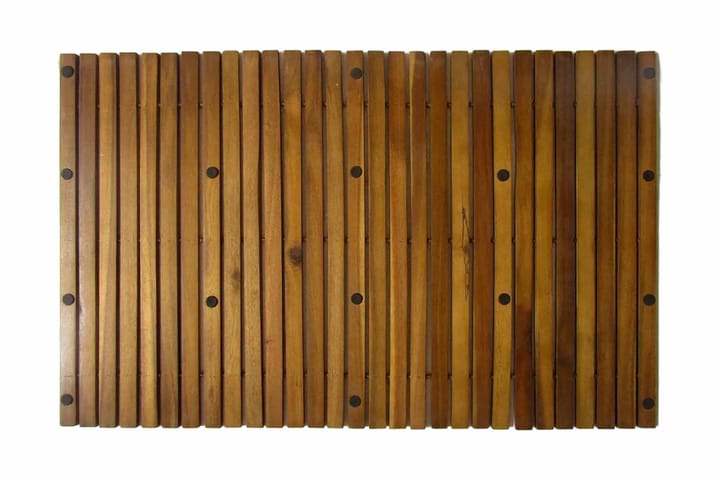 2 kpl Akaasia Kylpymatto 80 x 50 cm - Ruskea - Kylpyhuoneen matto