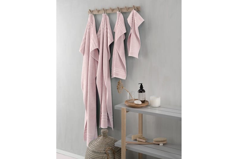 Frotee Perus 60 x 130 cm Vaaleanpunainen - Vaaleanpunainen - Kodintekstiilit & matot - Kylpyhuonetekstiilit - Pyyhe