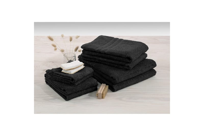 Frotee Perus 60 x 130 cm Musta - Musta - Kodintekstiilit & matot - Kylpyhuonetekstiilit - Pyyhe