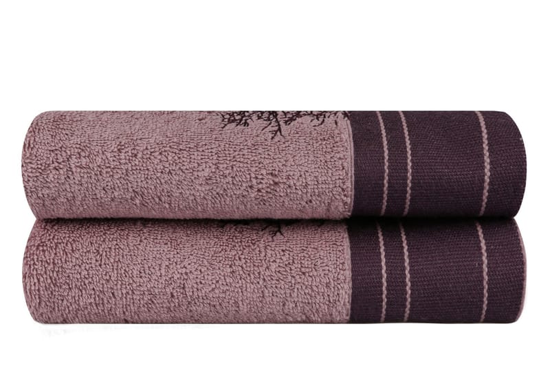 Käsipyyhe Hobby 50x90 cm 2-pak - Viininpunainen/Ruskea - Kodintekstiilit & matot - Kylpyhuonetekstiilit - Pyyhe