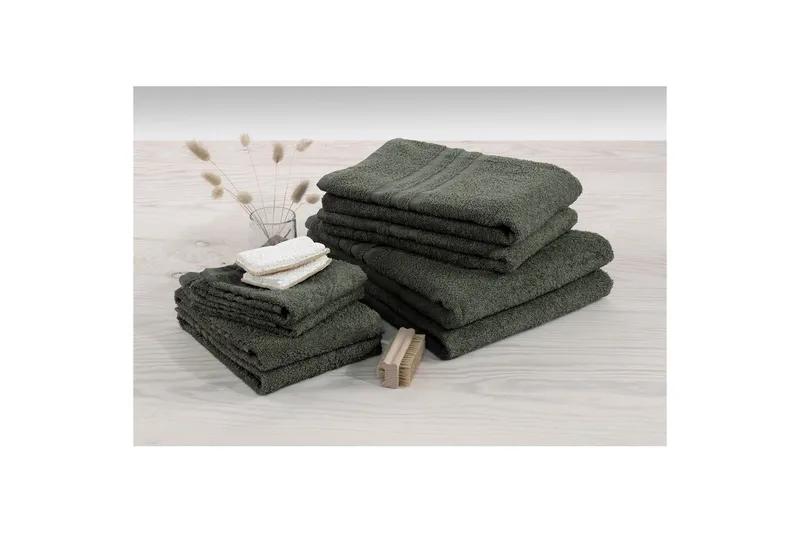 Käsipyyhe Perus Frotee - Tummanvihreä - Kodintekstiilit & matot - Kylpyhuonetekstiilit - Pyyhe