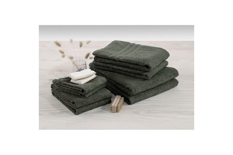 Käsipyyhe Perus Frotee - Tummanvihreä - Kodintekstiilit & matot - Kylpyhuonetekstiilit - Pyyhe