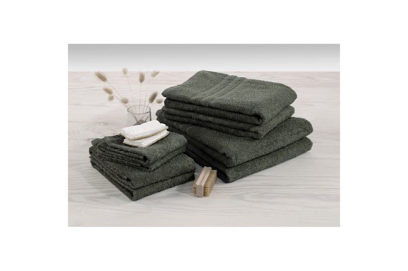 Käsipyyhe Perus Frotee - Tummanvihreä - Kodintekstiilit & matot - Kylpyhuonetekstiilit - Pyyhe