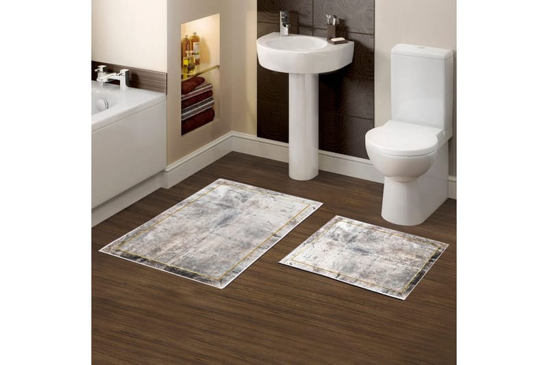 Kylpyhuoneen mattosetti (2 kappaletta) Brivan Monivärinen - Monivärinen - Kodintekstiilit & matot - Kylpyhuonetekstiilit - Kylpyhuoneen matto