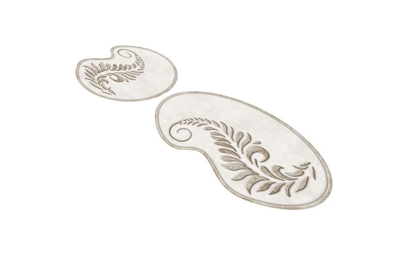 Kylpyhuoneen mattosetti (2 kappaletta) Elevate Kermainen - Kermanvalkoinen - Kodintekstiilit & matot - Kylpyhuonetekstiilit - Kylpyhuoneen matto