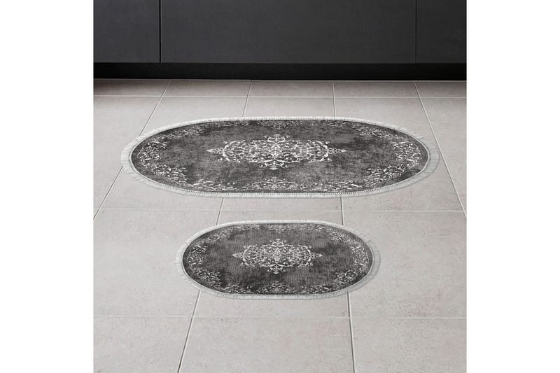 Kylpyhuoneen mattosetti (2 kappaletta) Winrel Harmaa - Vaaleanharmaa - Kodintekstiilit & matot - Kylpyhuonetekstiilit - Kylpyhuoneen matto