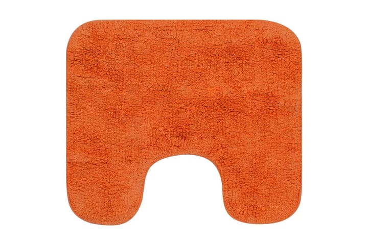 Kylpyhuoneen mattosarja 2 osaa kangas oranssi - Oranssi - Kylpyhuoneen matto