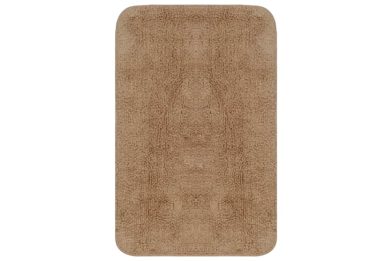 Kylpyhuoneen mattosarja 3 osaa kangas beige - Beige - Kodintekstiilit & matot - Kylpyhuonetekstiilit - Kylpyhuoneen matto