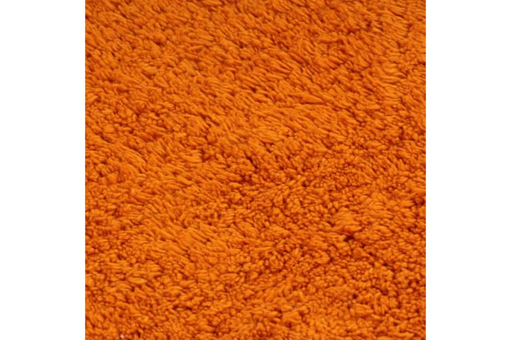 Kylpyhuoneen mattosarja 3 osaa kangas oranssi - Oranssi - Kylpyhuoneen matto
