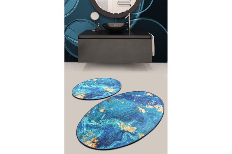 Kylpyhuonematto Baray 2 kpl - Monivärinen - Kodintekstiilit & matot - Kylpyhuonetekstiilit - Kylpyhuoneen matto