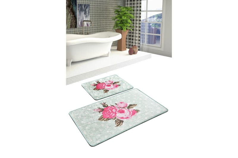 Kylpyhuonematto Baray 2 kpl - Monivärinen - Kodintekstiilit & matot - Kylpyhuonetekstiilit - Kylpyhuoneen matto