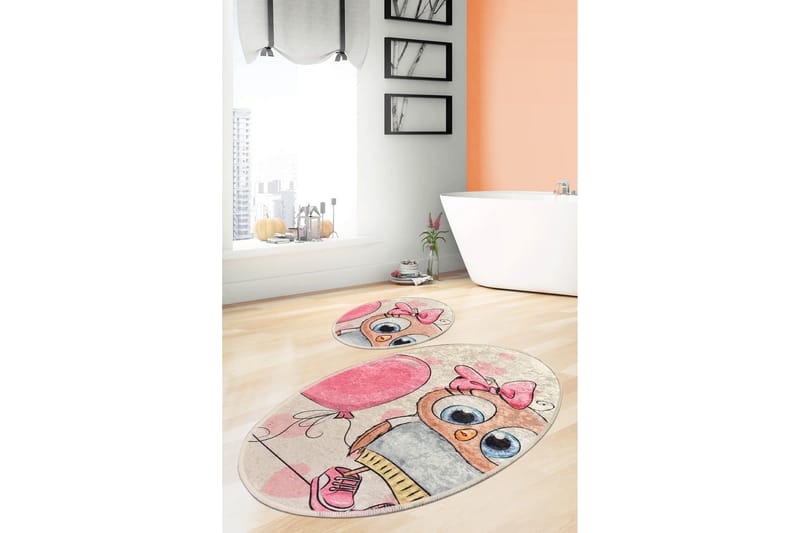 Kylpyhuonematto Baray 2 kpl - Monivärinen - Kodintekstiilit & matot - Kylpyhuonetekstiilit - Kylpyhuoneen matto