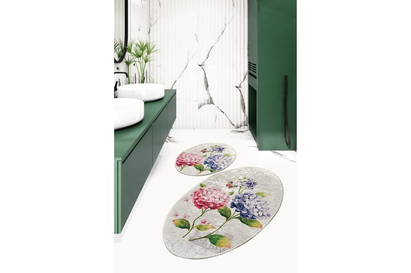 Kylpyhuonematto Baray 2 kpl - Monivärinen - Kodintekstiilit & matot - Kylpyhuonetekstiilit - Kylpyhuoneen matto