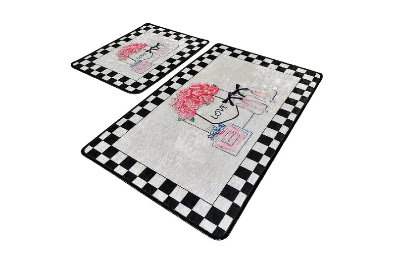 Kylpyhuonematto Baray 2 kpl, Monivärinen