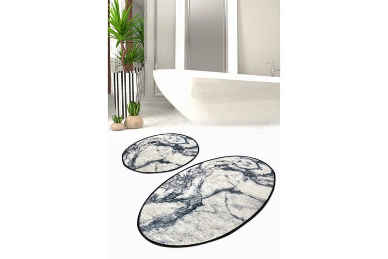 Kylpyhuonematto Baray 2 kpl - Monivärinen - Kodintekstiilit & matot - Kylpyhuonetekstiilit - Kylpyhuoneen matto
