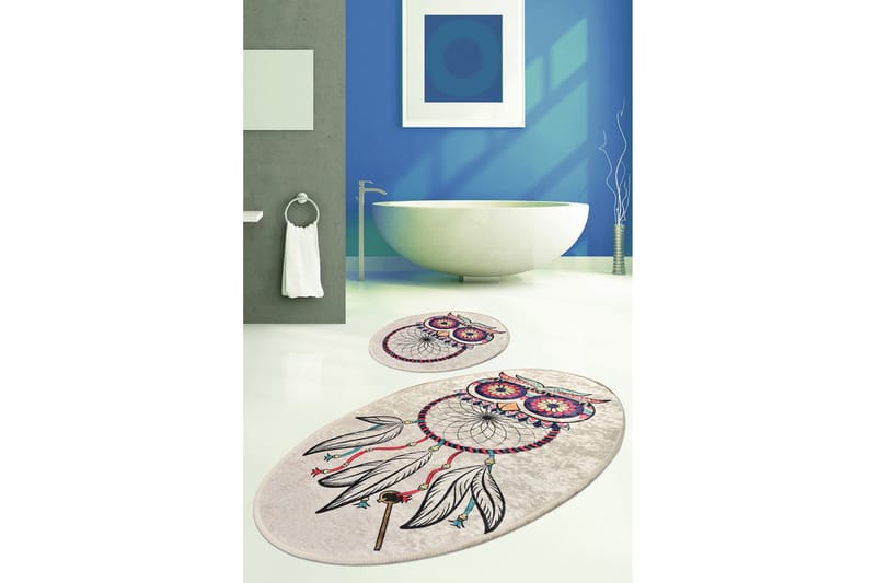 Kylpyhuonematto Baray 2 kpl - Monivärinen - Kodintekstiilit & matot - Kylpyhuonetekstiilit - Kylpyhuoneen matto