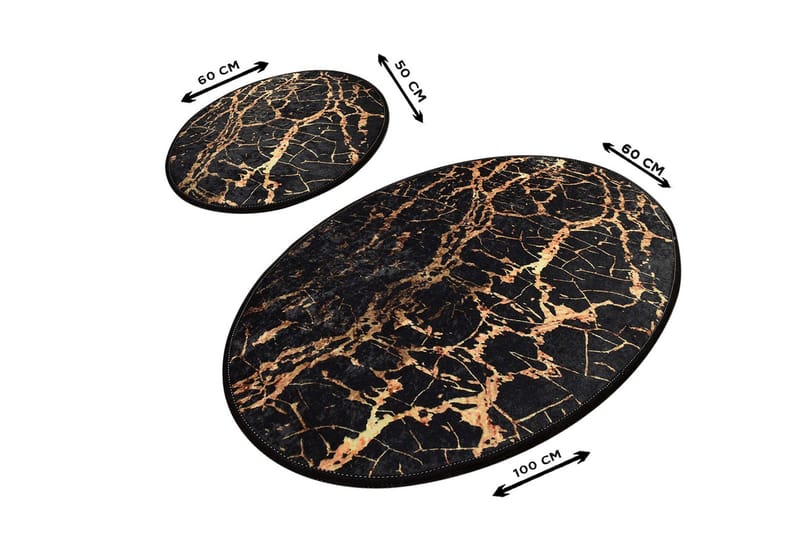 Kylpyhuonematto Baray 2 kpl - Monivärinen - Kodintekstiilit & matot - Kylpyhuonetekstiilit - Kylpyhuoneen matto