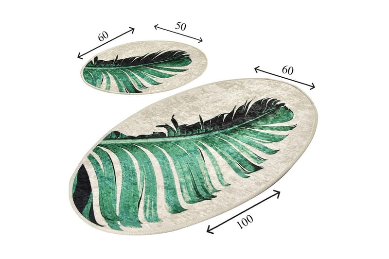 Kylpyhuonematto Baray 2 kpl - Monivärinen - Kodintekstiilit & matot - Kylpyhuonetekstiilit - Kylpyhuoneen matto