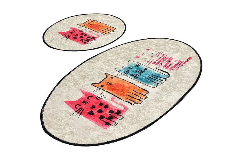 Kylpyhuonematto Baray 2 kpl, Monivärinen