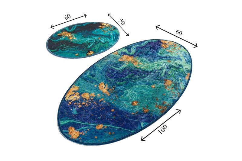 Kylpyhuonematto Baray 2 kpl - Monivärinen - Kodintekstiilit & matot - Kylpyhuonetekstiilit - Kylpyhuoneen matto