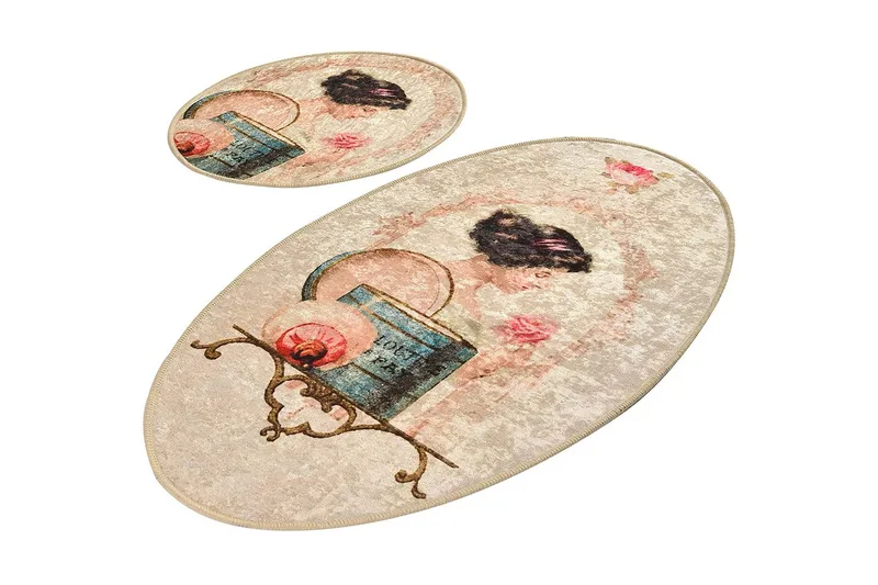 Kylpyhuonematto Baray 2 kpl, Monivärinen