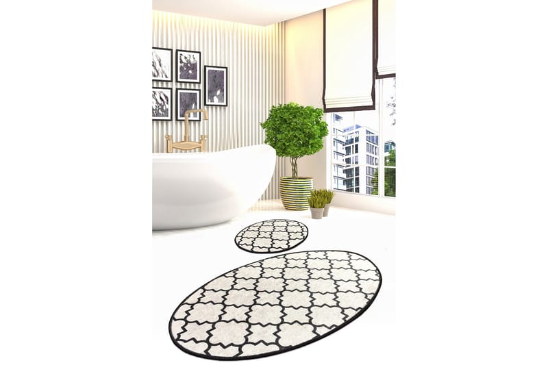 Kylpyhuonematto Baray 2 kpl - Monivärinen - Kodintekstiilit & matot - Kylpyhuonetekstiilit - Kylpyhuoneen matto