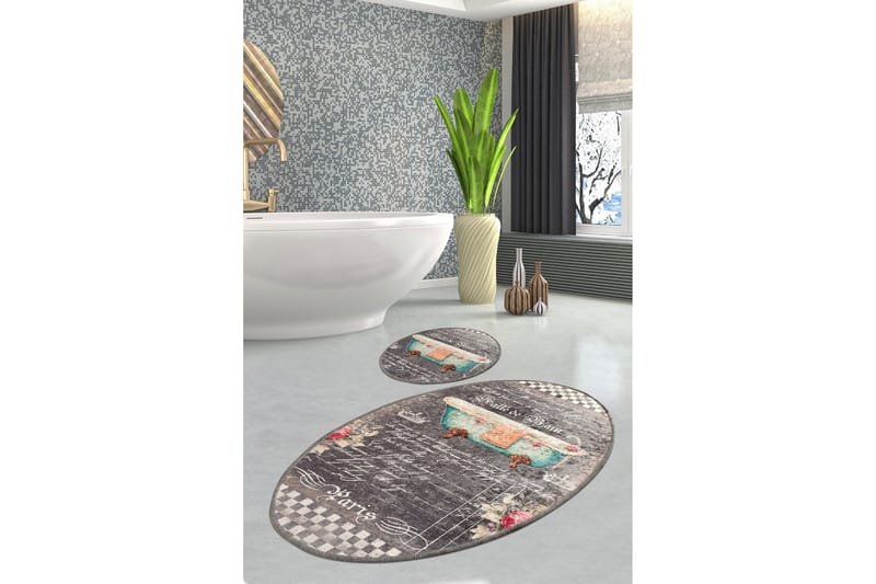 Kylpyhuonematto Baray 2 kpl - Monivärinen - Kodintekstiilit & matot - Kylpyhuonetekstiilit - Kylpyhuoneen matto
