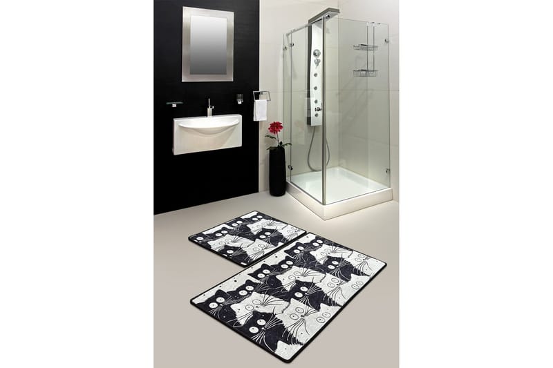 Kylpyhuonematto Baray 2 kpl - Monivärinen - Kodintekstiilit & matot - Kylpyhuonetekstiilit - Kylpyhuoneen matto