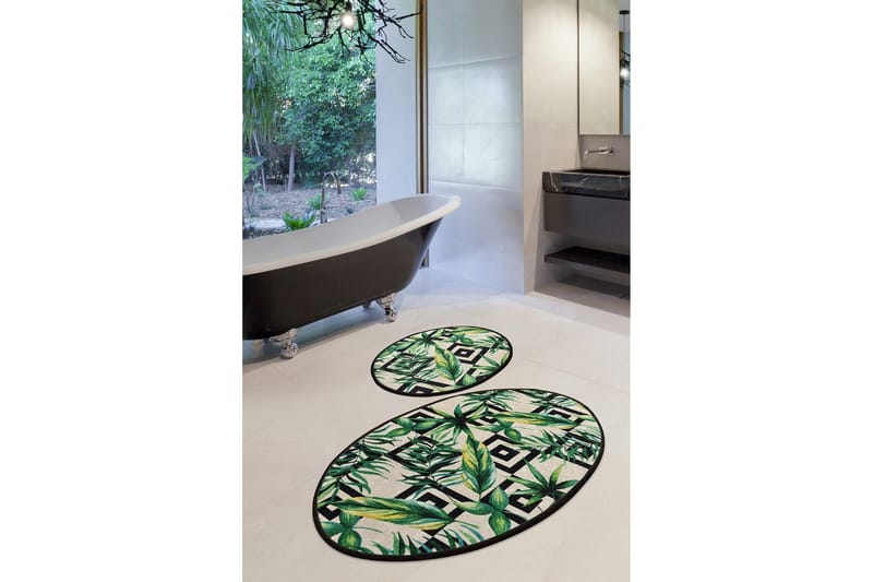 Kylpyhuonematto Baray 2 kpl - Monivärinen - Kodintekstiilit & matot - Kylpyhuonetekstiilit - Kylpyhuoneen matto