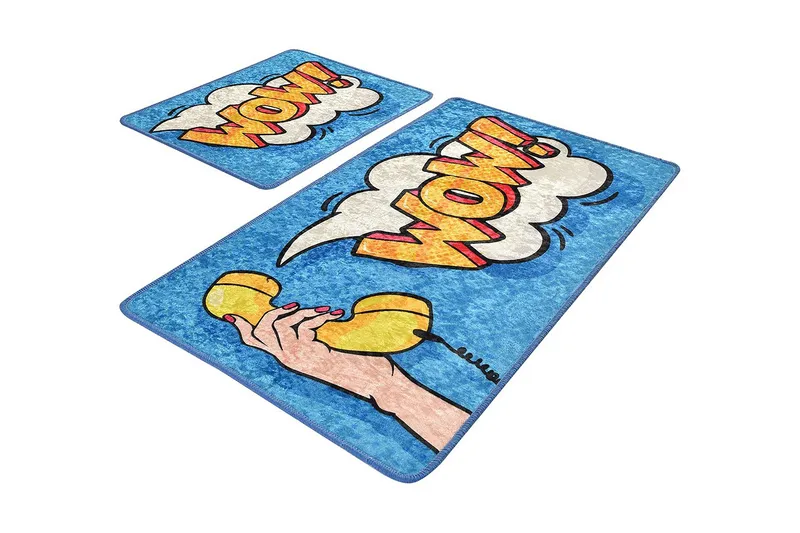 Kylpyhuonematto Baray 2 kpl, Monivärinen